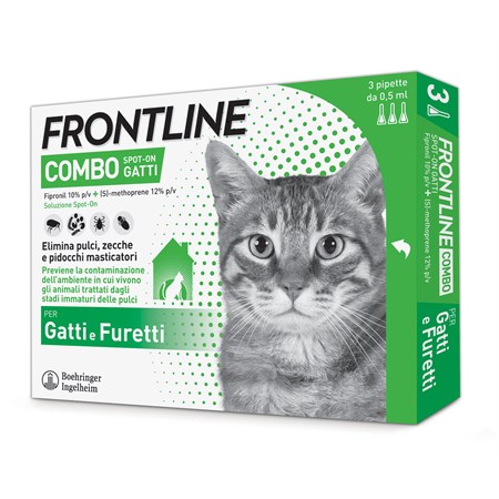 Frontline Combo Per Gatti 3 Pipette da 0,5 ml in Gatti