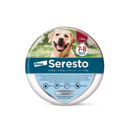 Collare Seresto per Cani oltre 8 kg Antiparassitario in Cani
