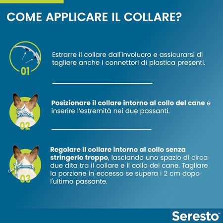 Collare Seresto Per Cani Fino A 8 kg Collare Antiparassitario in Cani
