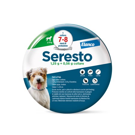 Collare Seresto Per Cani Fino A 8 kg Collare Antiparassitario in Cani