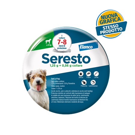 Collare Seresto Per Cani Fino A 8 kg Collare Antiparassitario in Cani