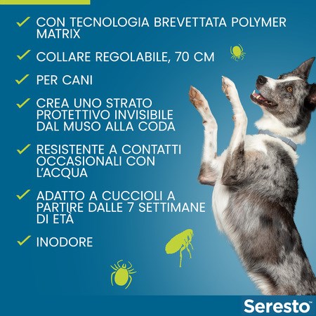Collare Seresto Per Cani Fino A 8 kg Collare Antiparassitario in Cani