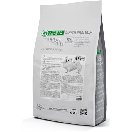 Nature's Protection White Dog Adult Small Insect 1,5 kg Crocchette Per Cani Grain Free in Cani
