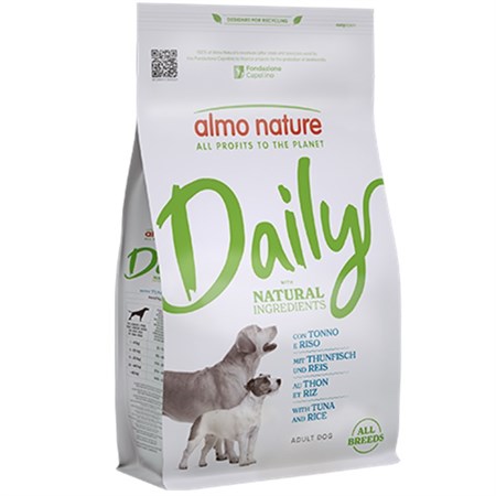 Almo Nature Daily Natural All Breeds Adult Dog Tonno e Riso 12 kg Cani DANNEGGIATO in Cani