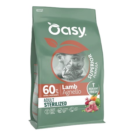 Oasy Cat Superior Formula Sterilized Agnello 1,5 Kg Per Gatti in Gatti