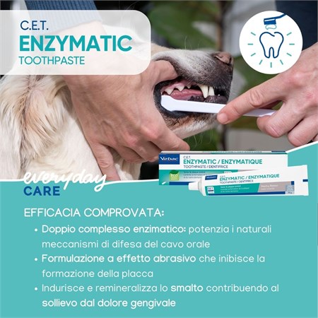 Virbac C.E.T. Dentifricio enzimatico 70 gr Per Cani e Gatti in Cani