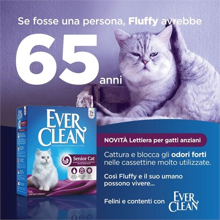 Lettiera Agglomerante Ever Clean Senior 10 lt Per Gatti Anziani in Gatti