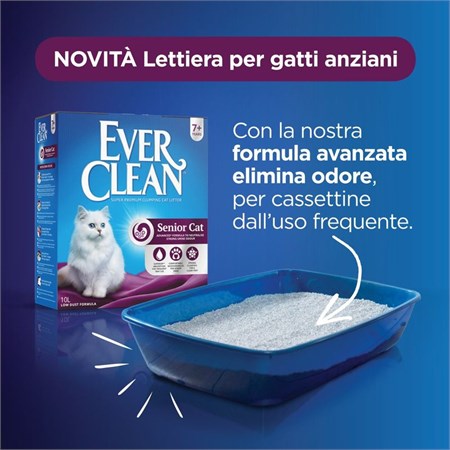Lettiera Agglomerante Ever Clean Senior 10 lt Per Gatti Anziani in Gatti