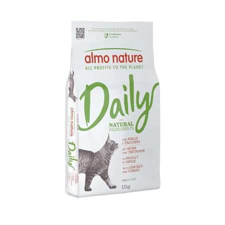Almo Nature Daily Adult Pollo e Tacchino 12 kg Per Gatti DANNEGGIATO in Gatti