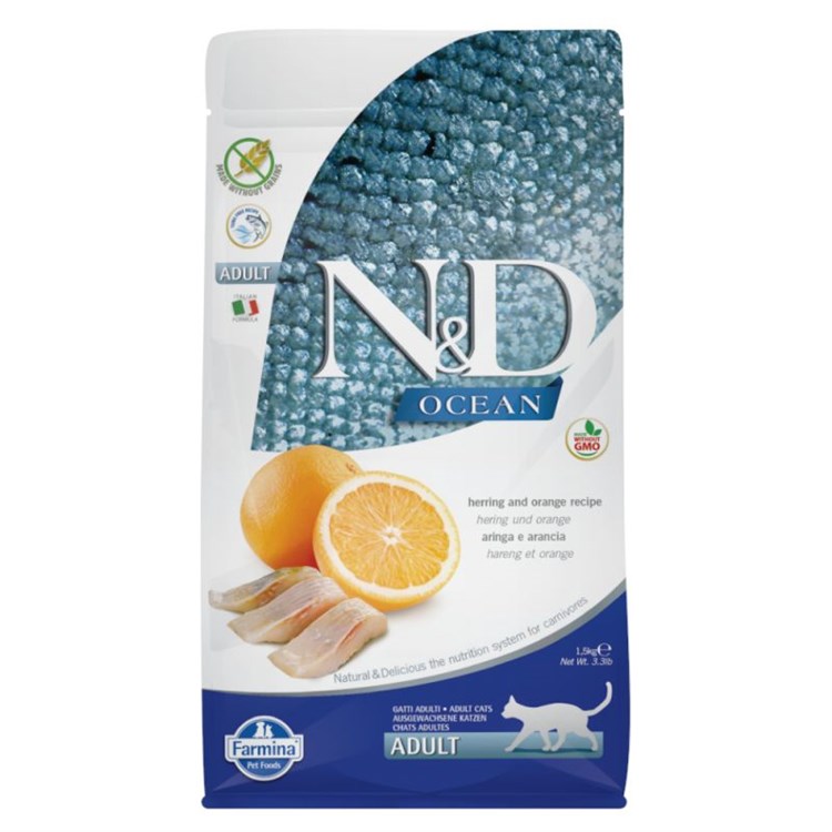 Farmina N/d Grain Free Ocean Adult Aringa e Arancia 5 kg Per Gatti DANNEGGIATO