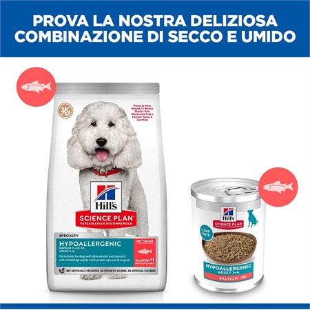 Hill's Science Plan Hypoallergenic Salmone Tonno 363 gr Cibo Umido Per Cani in Cani