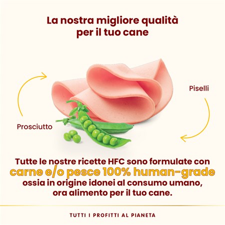 Almo Nature HFC Complete Prosciutto Con Piselli 85 gr Vaschetta Umido Per Cani in Cani