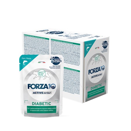 Forza 10 Active Vet Diet Diabetic Pesce 80 Gr Bustina Umido Gatto in Gatti