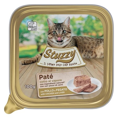 Stuzzy Cat Pate' con Pollo e Fegato 100gr Vaschetta Umido Gatto 100 GR in Gatti