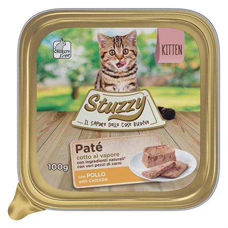 STUZZY CATPat con Pollo Kitten 100GR VASCHETTE 100 GR in Gatti