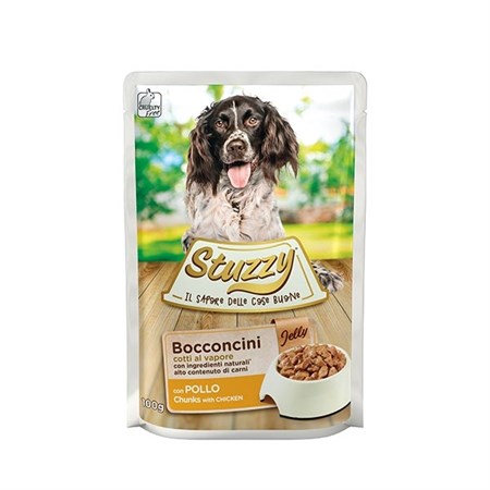 Bocconcini con Pollo in Gelatina 100 GR in Cani