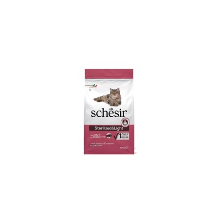 SCHESIR CAT Dry Line Sterilized & Light con Prosciutto 400 gr crocchette gatto 400 GR in Gatti