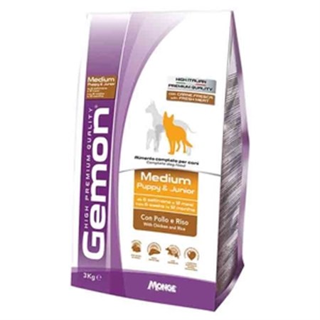 Gemon Dog Medium Puppy & Junior con Pollo e Riso 3 KG in Cani