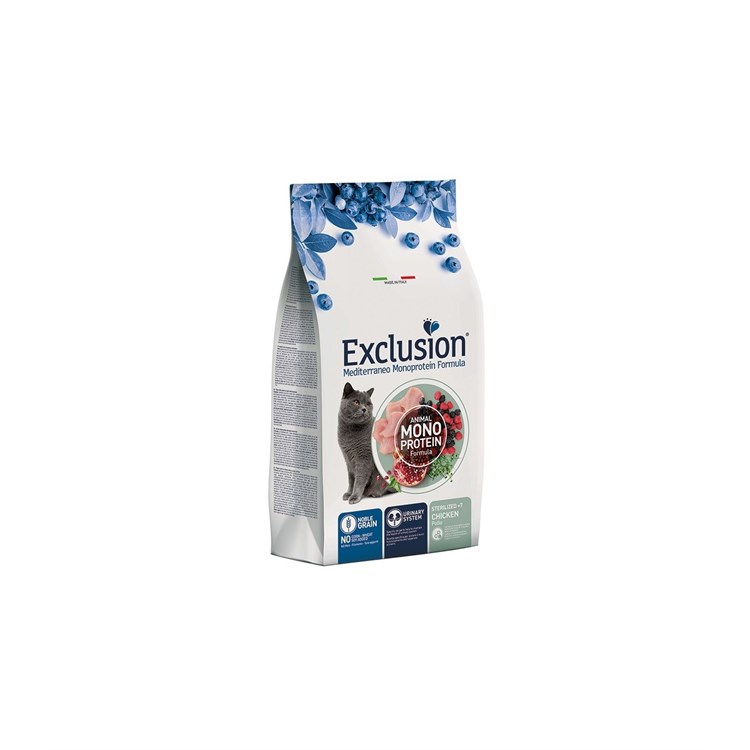EXCLUSION MEDITERRANEO GATTO STER +7 POL LO 1,5 KG