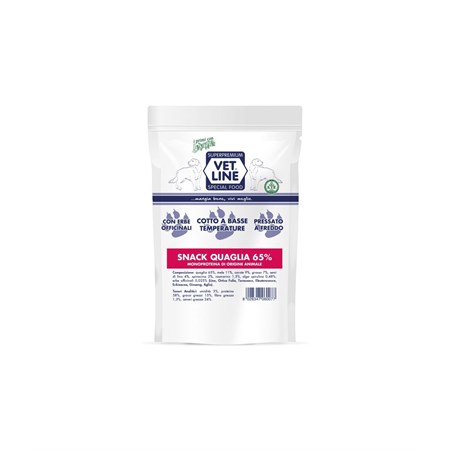 VET LINE SNACK CANE QUAGLIA 80 GR in Cani