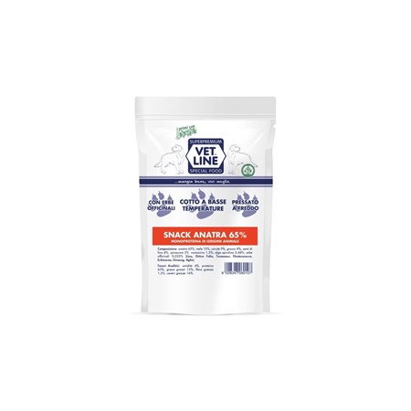 VET LINE SNACK CANE ANATRA 80 GR in Cani