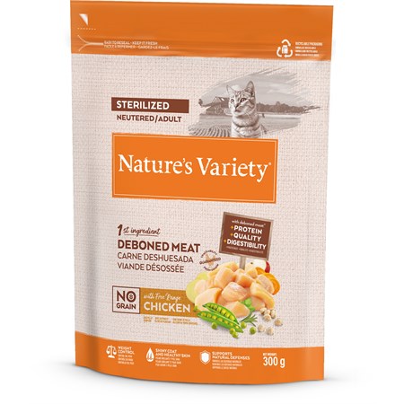 Nature's Variety Cat No Grain Sterilised Pollo 300g in Gatti
