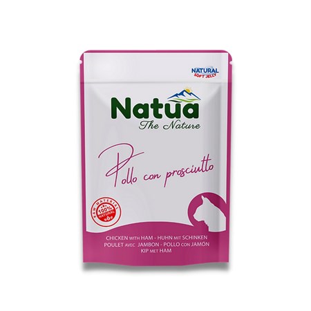 Natural Bustine Pollo con Prosciutto in Soft Jelly 70 gr in Gatti