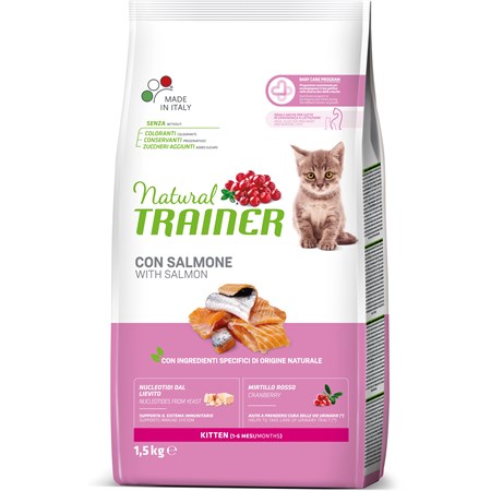 N.F. NATURAL KITTEN SALMONE 1,5 KG in Gatti