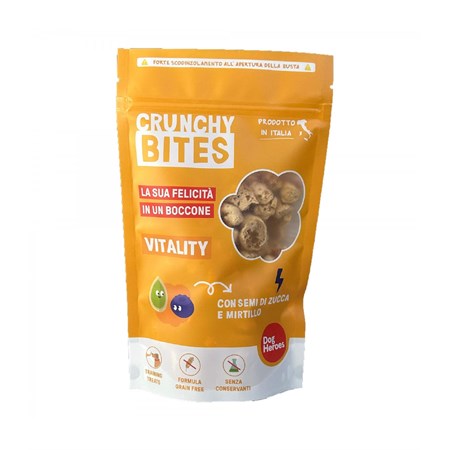 Dog Heroes Crunchy Bites Vitality con semi di zucca e mirtillo 80 gr in Cani