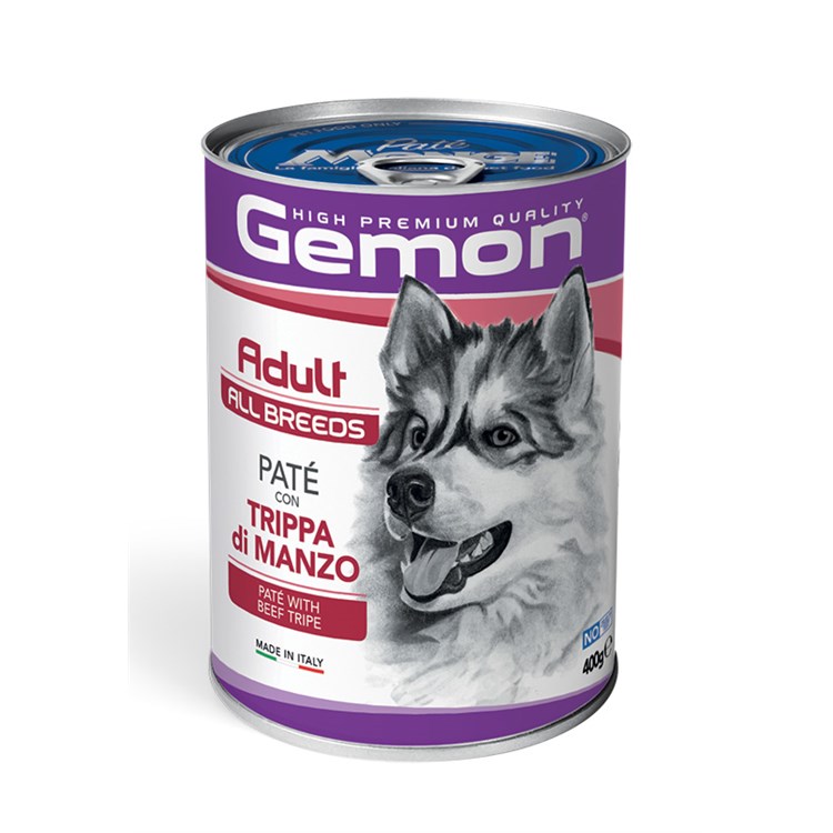 Gemon Dog Adult Paté Trippa di Manzo 400 gr Barattolo Umido Cane
