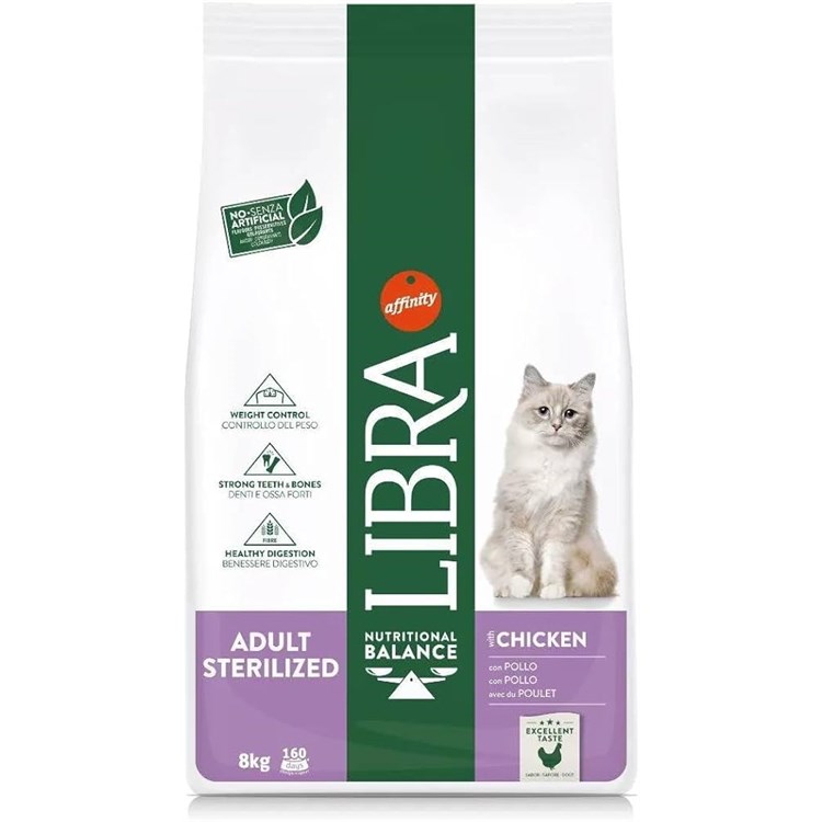 Libra Cat Adult Sterilized Pollo e Orzo 10 kg Crocchette Per Gatto Sterilizzato SCAD 31.01.26