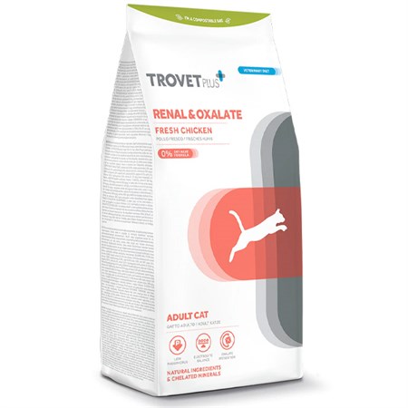 TROVET PLUS Adult Cat Renal Oxalate Pollo Fresco 2,5 kg Per Gatti 2.5 KG in Gatti