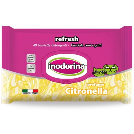 Salviette Refresh alla Citronella in Cani