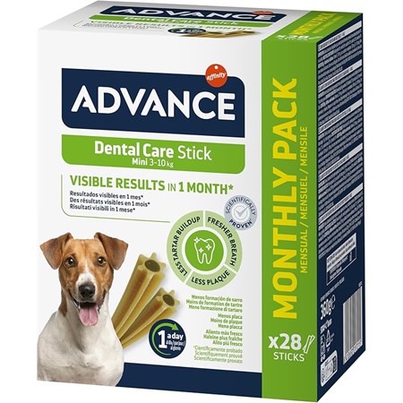 advance multipack dental care 28 stick mini 360 gr per cani