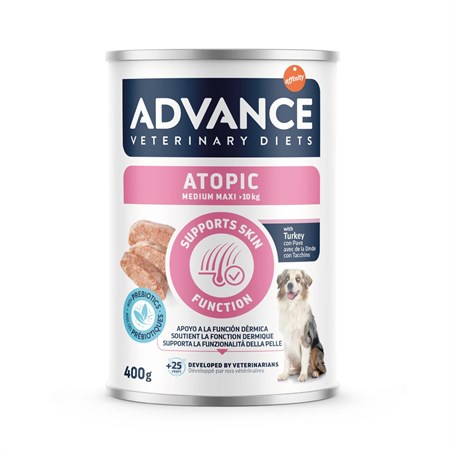 advance veterinary diets dog atopic tacchino 400 gr barattolo umido per cani