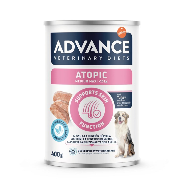 Advance Veterinary Diets Dog Atopic Tacchino 400 gr Barattolo Umido per Cani