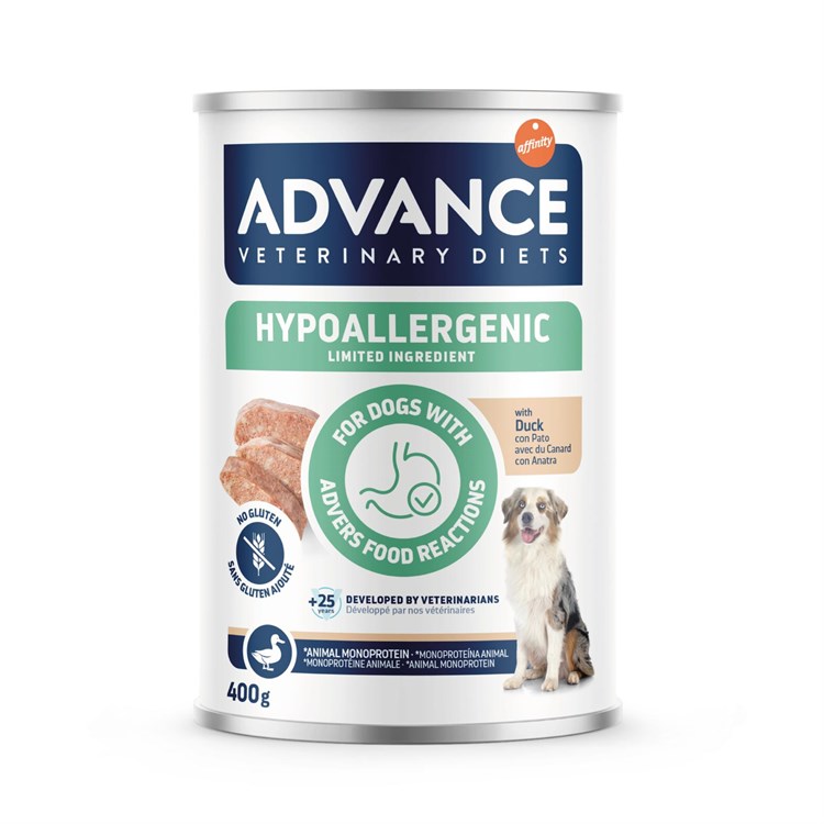 Advance Veterinary Diets Dog Hypoallergenic Anatra 400 gr Barattolo Umido per Cani