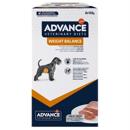 advance veterinary diets dog weight balance 150 gr alimento umido cani