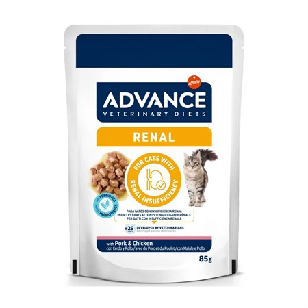 advance veterinary diets feline renal 85 gr alimento umido gatti