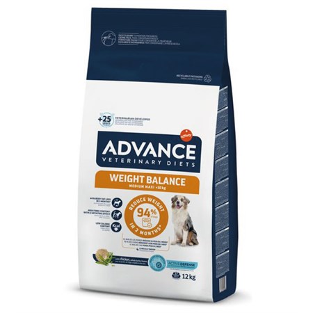 Advance Veterinary Diets Weight Balance Medium Maxi + 10 kg 12 kg in Cani