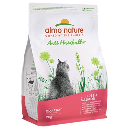 almo nature anti hairball salmone 2 kg crocchette per gatto