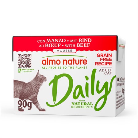almo nature daily manzo 90 gr mousse umido per gatti