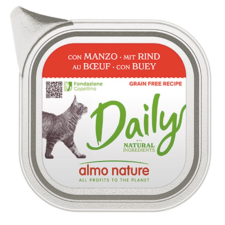 Almo Nature Daily Menu Manzo 100 gr Vaschetta Umido Per Gatti