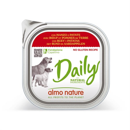 almo nature daily menu manzo patate 300 gr per cane
