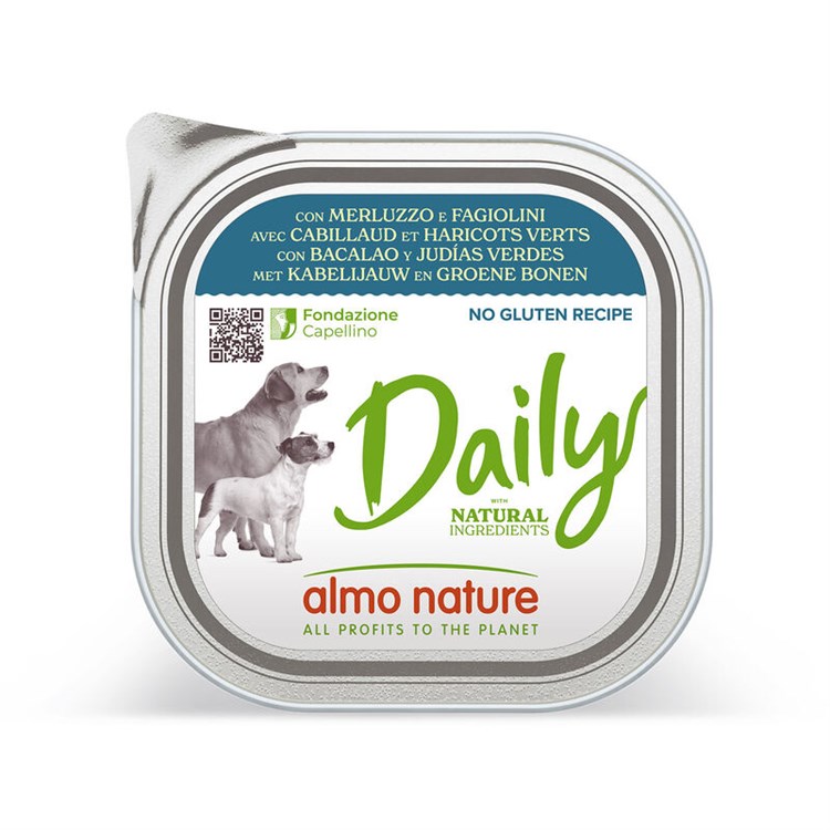 Almo Nature Daily Menu Merluzzo e Fagiolini 300 gr Per Cane