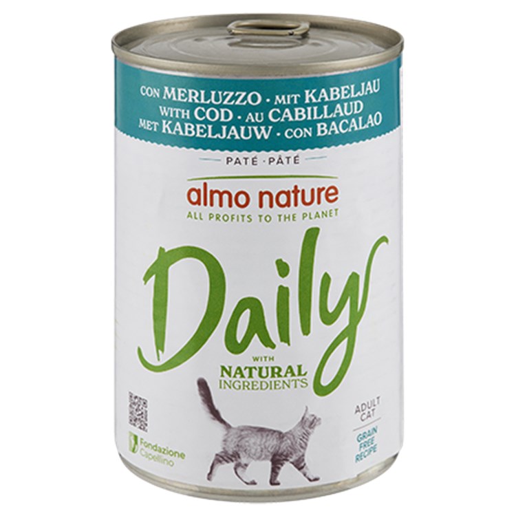 Almo Nature Daily Merluzzo 400 gr Barattolo Umido Per Gatti