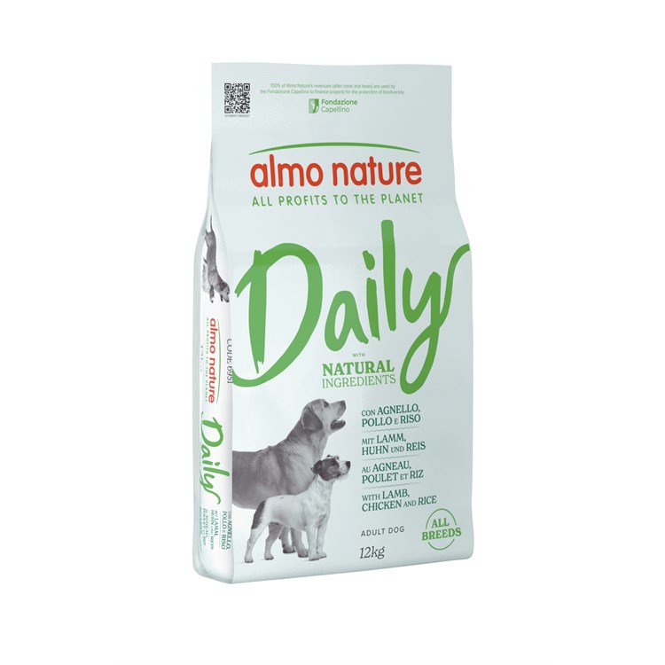 Almo Nature Daily Natural All Breeds Adult Dog Agnello Pollo e Riso 1,2 Kg Crocchette Per Cani
