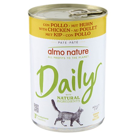 almo nature daily menu pollo 400 gr barattolo umido per gatti
