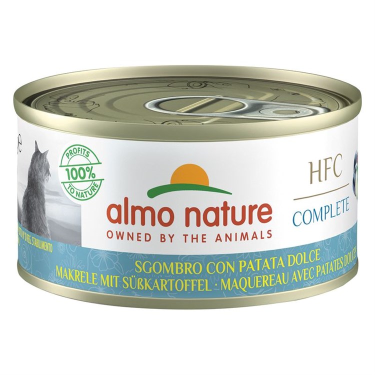 Almo Nature HFC Complete Sgombro Con Patata Dolce 70 gr Cibo Umido Per Gatti