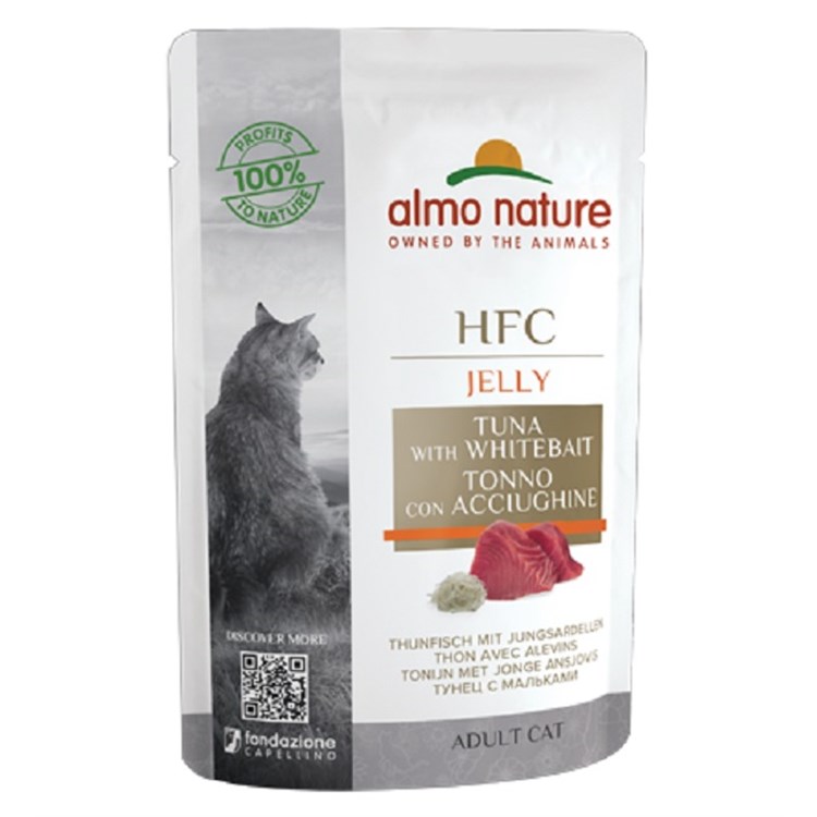 Almo Nature HFC Jelly Tonno con Acciughine 55 gr Bustine Umido Gatto